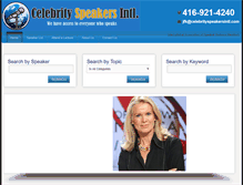 Tablet Screenshot of celebrityspeakersintl.com